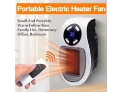 Calefactor eléctrico portátil de pared, 500 W, bajo consumo, termostato ajustable, pantalla LED, protección contra sobrecalentamiento.