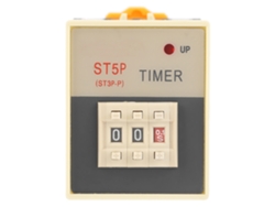 Relé Digital De Retardo De Tiempo St5p 1-199s Con Pantalla Y Base, Ca 220v
