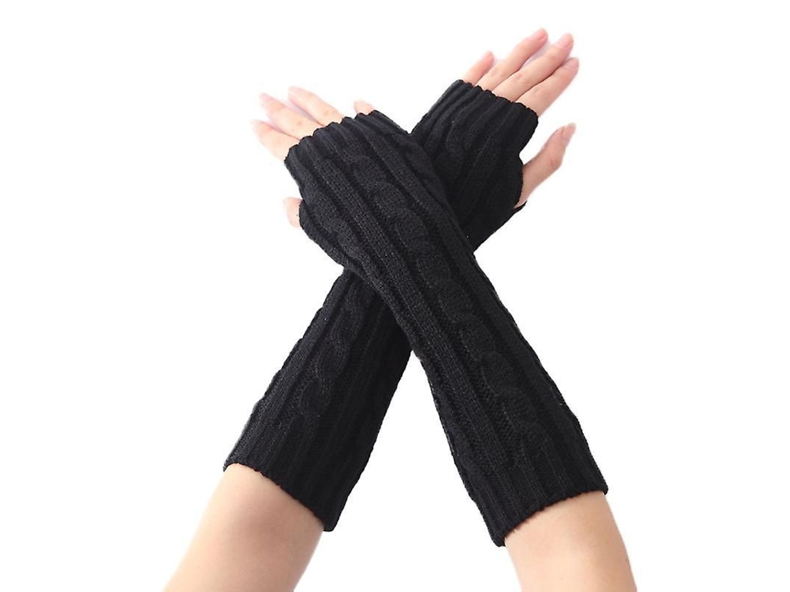 2026-guantes Sin Dedos De Punto Cable Para Mujer Calientitos Para Invierno Otoño Primavera Guantes De Muñeca
