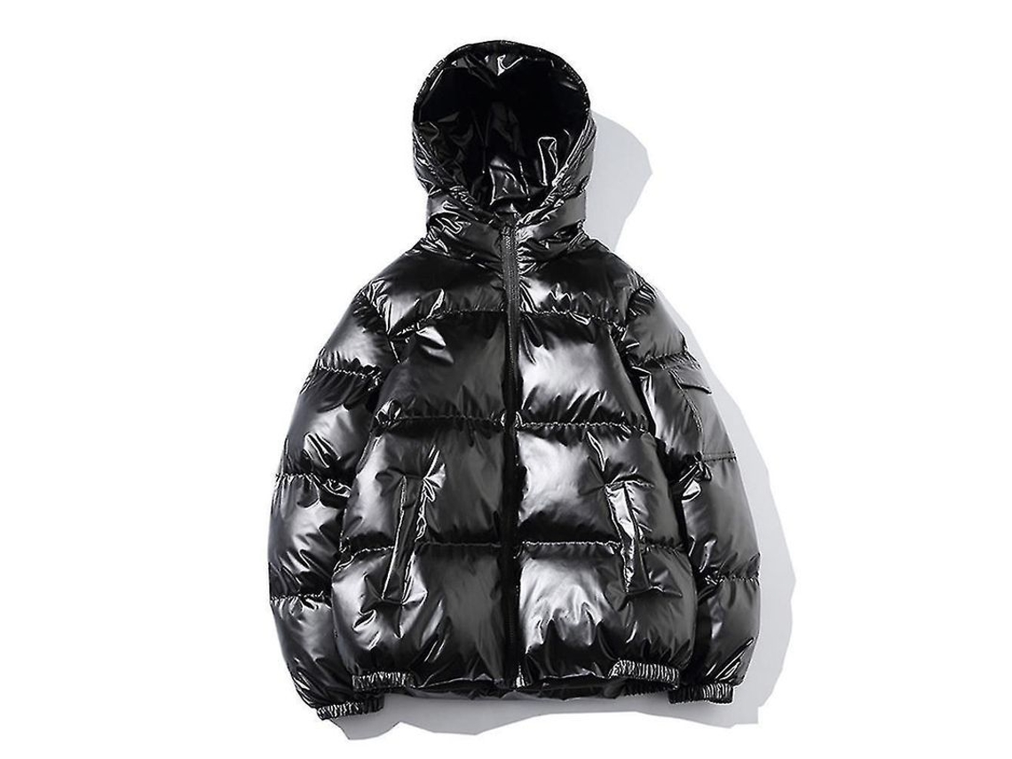 2026-chaqueta De Plumas Hombre Cremallera Completa Con Capucha De Algodón Abrigo Invierno Xvp S Negro