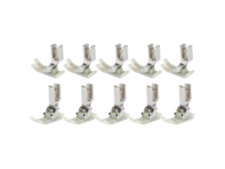TRUYUETY 10 Unidades Pie Prensatelas Máquina de Coser Industrial Carro Plano Acero Inoxidable Plástico MT-18