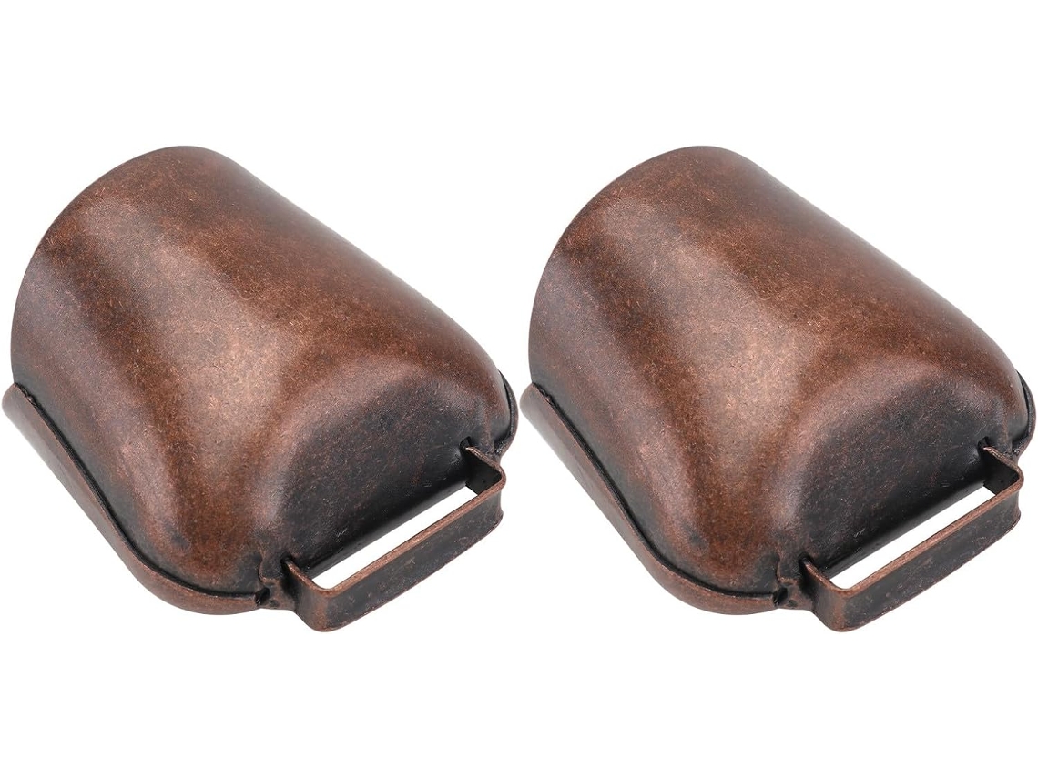 Juego de 2 campanas gruesas de bronce rojo
