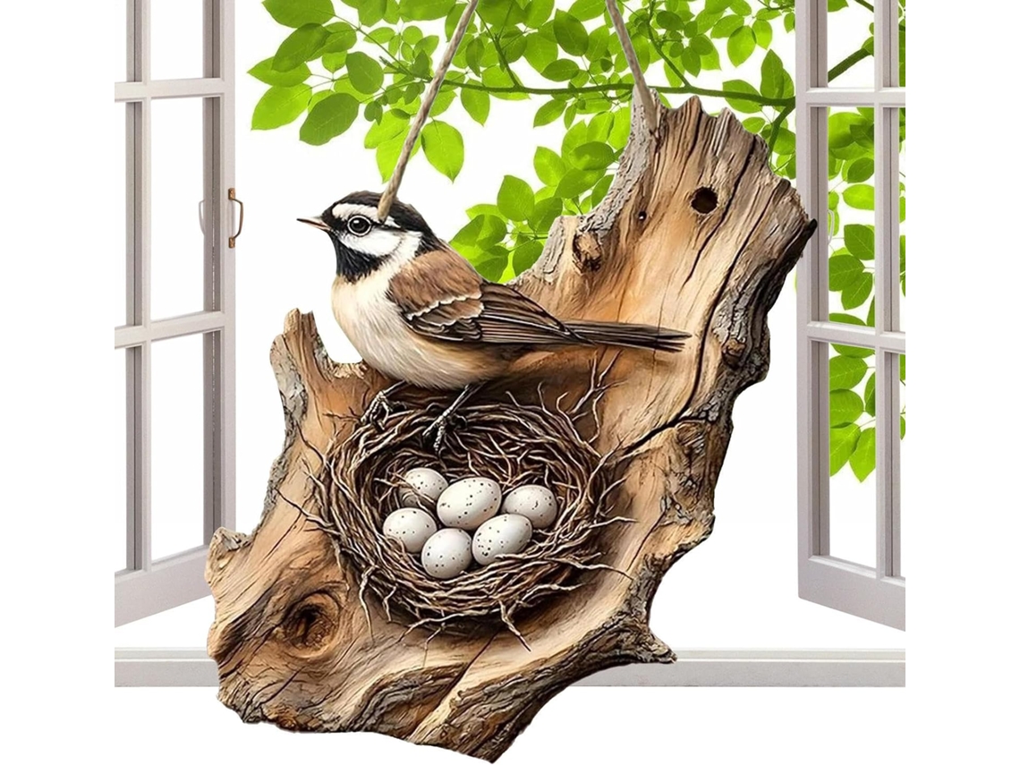 Adornos De Pájaros Para Árboles Pequeños, Colgantes De Petirrojos: Lindos Adornos Planos De Acrílico, Pájaros