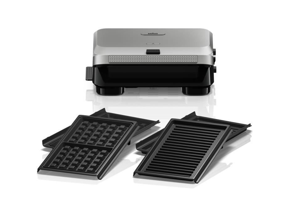 Braun Grill Sandwich Maker 5 SM5005 800 W Acero inoxidable / Negro