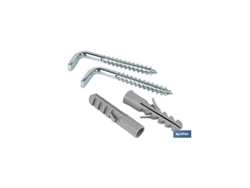 Set De 2 Piezas Taco Y Alcayata Para Termo Y Calentador 10 X 75mm