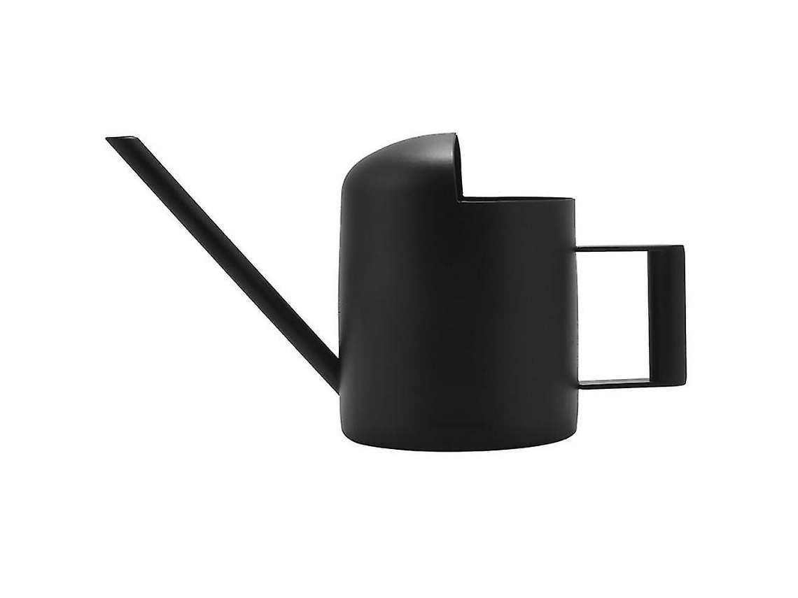 Mini regadera de acero inoxidable negro, 300 ml, con boquilla larga para plantas de interior y jardín en maceta | Sin marca