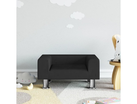 MAISON EXCLUSIVE - Sofá para niños de terciopelo negro 50x40x26,5 cm