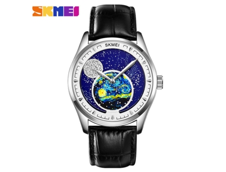 Relojes para Hombre Reloj analógico de Cuarzo con Fecha Reloj de Pulsera Resistente al Agua con Correa de Cuero para Hombres-Plateado LUUCOZK