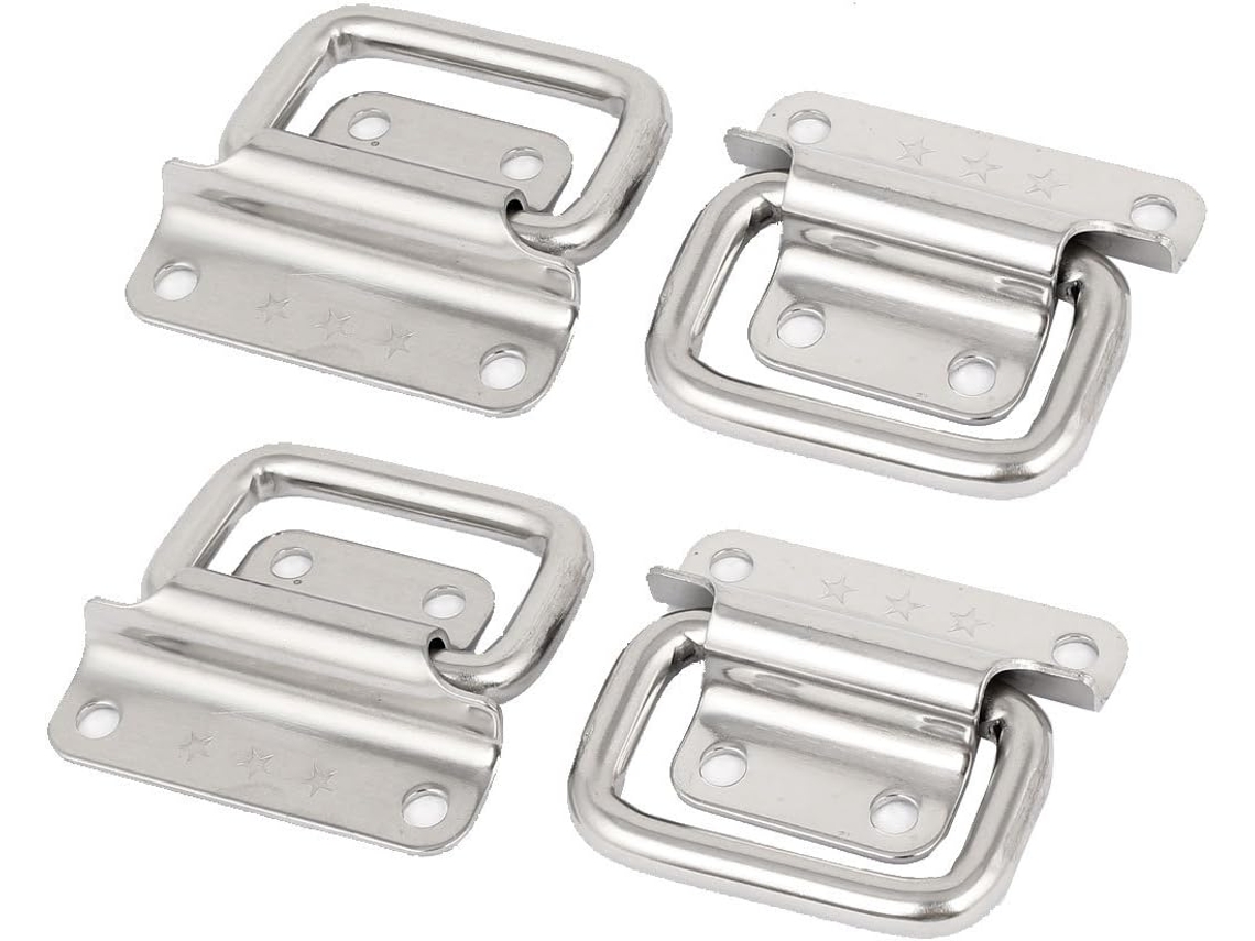 Caja de herramientas CHABERLU de acero inoxidable de 90 grados con extractor, tono plateado, 2'' de largo, 4 piezas