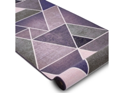Alfombra de Pasillo con Refuerzo de Goma Triangulos Violet 67 cm