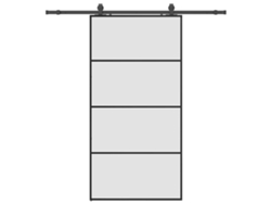 Puerta Corrediza Vidaxl Negro Cristal