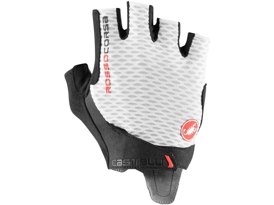 Guantes para Hombre CASTELLI Rosso Corsa Pro V Blanco para Ciclismo (XS)