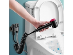 Negro Juego Grifo Rociador Bidé Inodoro Pistola Descarga Magnético Alta Presión Ducha Baño Doméstico