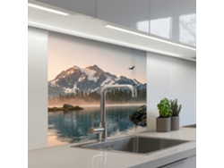 Salpicaderos De Cocina Montañas - Agua - Árboles 80x80 Cm