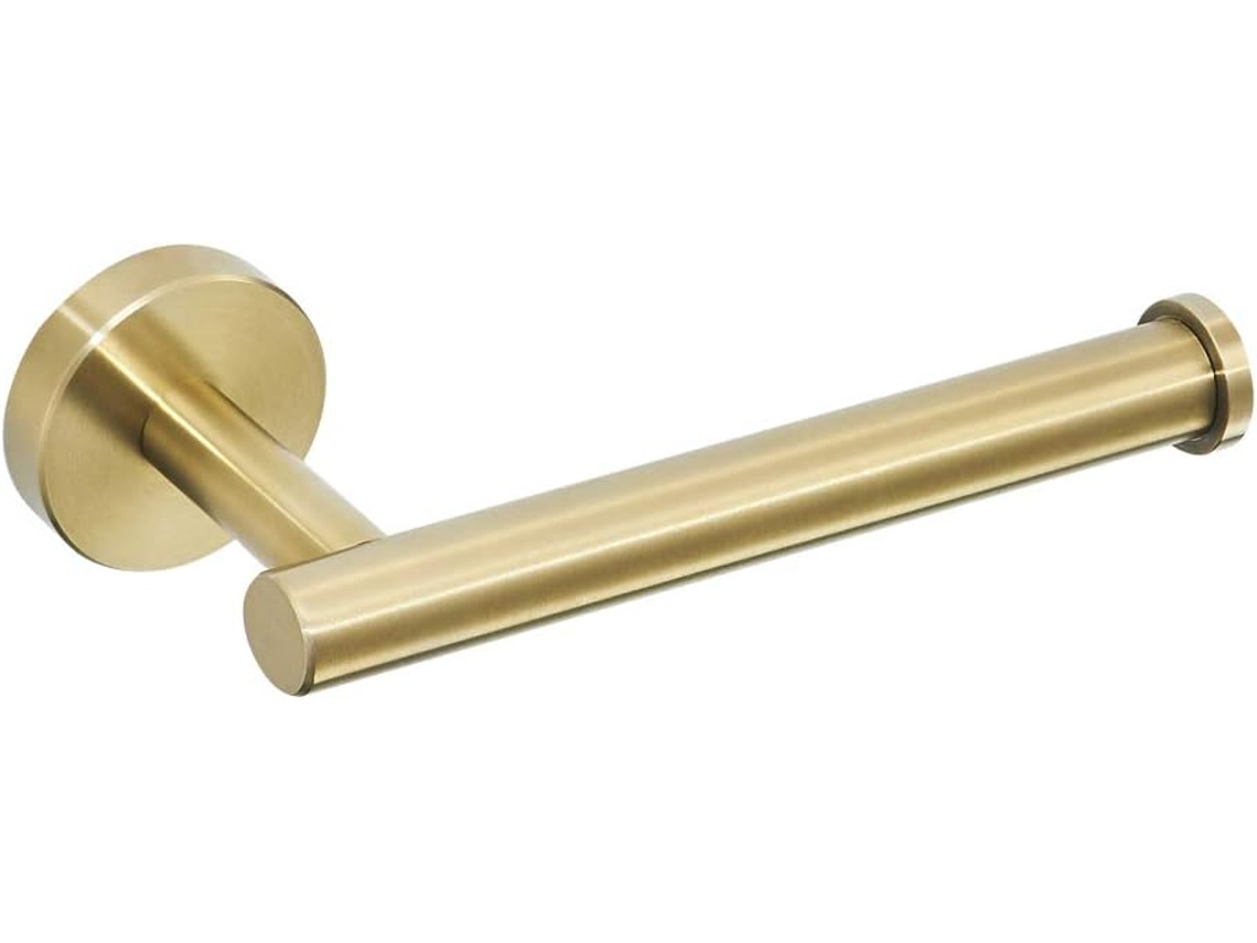 Portarrollos de papel higiénico de acero inoxidable 304 de Jortmrd (oro cepillado)