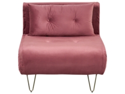 Sofá cama BELIANI Vestfold de Terciopelo Rosa 85x80x81