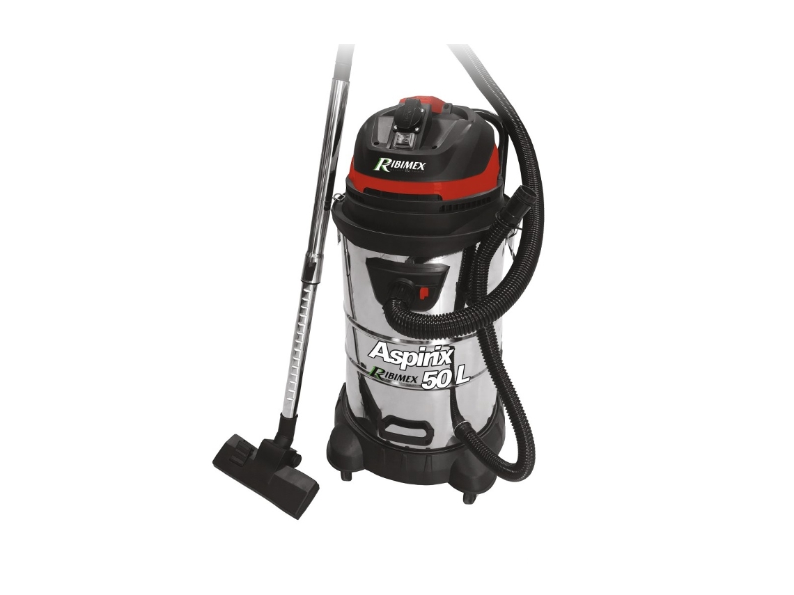 Aspirador de tanque 50l 1200w acero inoxidable/negro PRASP51LPE - RIBIMEX