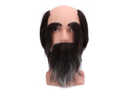Cabeça de manequim masculina 2026 com cabelo e barba para prática de barbearia e penteados