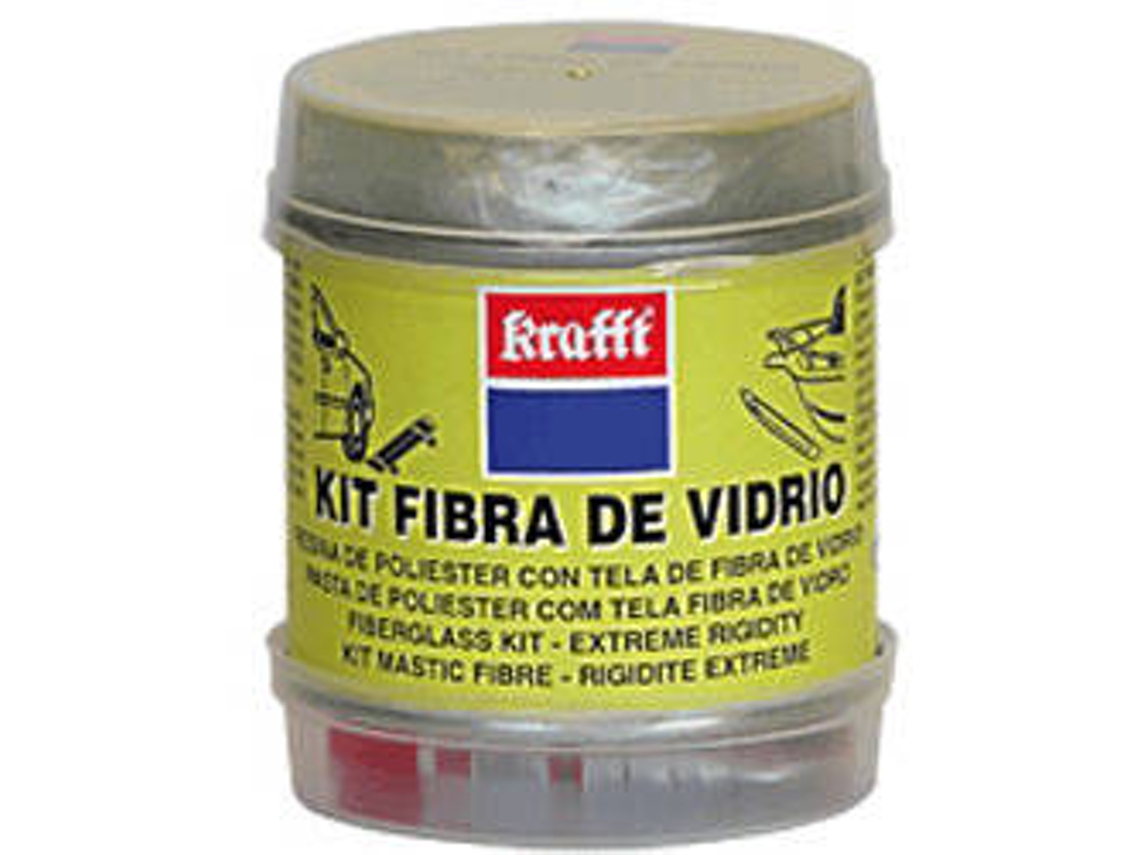 Kit KRAFFT Fibra De Vidrio Masilla De Poliester Tela Fibra De Vidrio Endurecedor (250Grão )