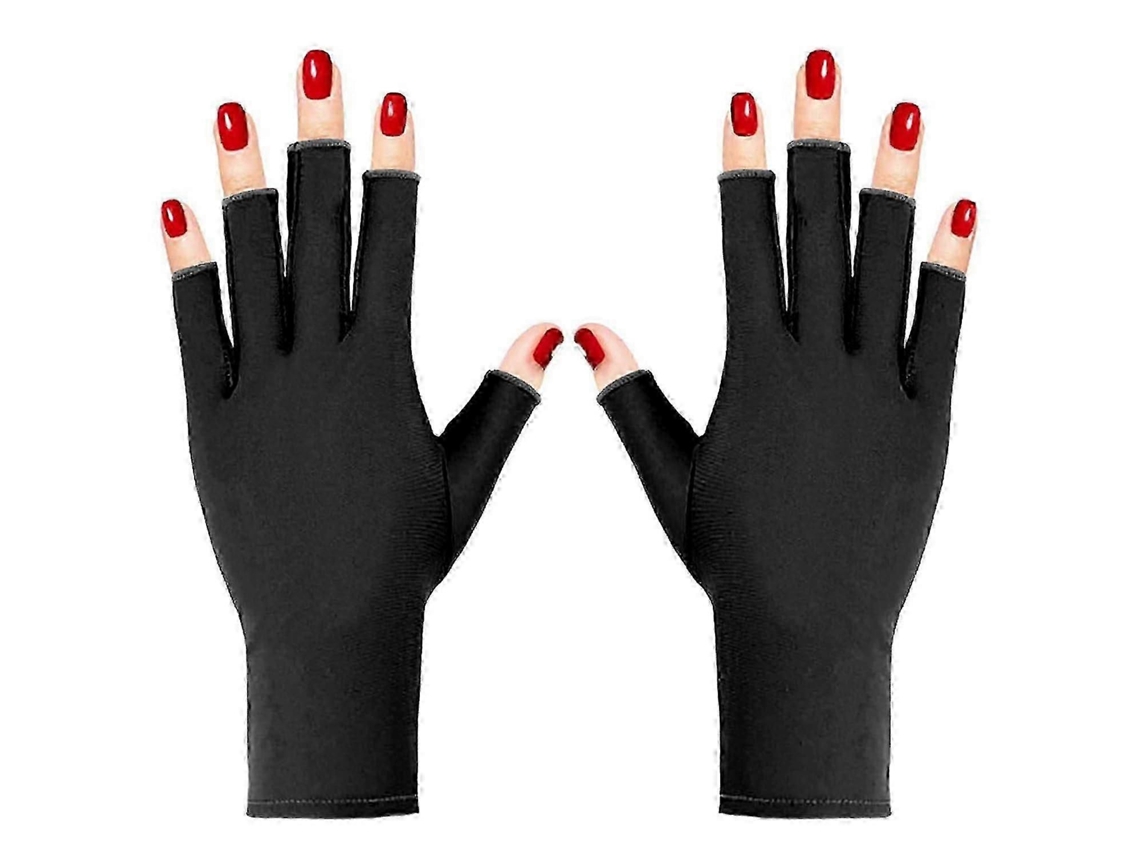 Guantes anti-UV 2025 para lámpara de uñas, sin dedos, para uñas de gel, lámpara, protege tu piel de los daños GOKOCO