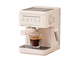 Cafetera espresso semiautomática con espumador de leche, color blanco, UE-A