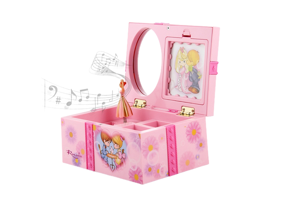 Caja De Música Para Joyas Con Princesa Bailarina Y Lindo Lazo - Regalo Para Niñas