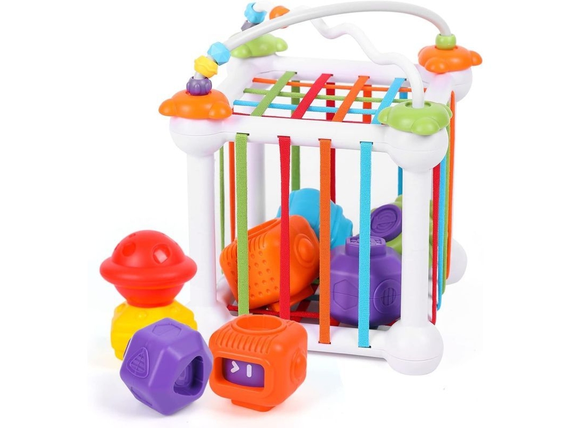 Cubo De Actividades Montessori Bblike, Juguete Para Clasificar Formas Para Bebés De 1 Año.