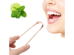 MEOIRUERY Lengua de cobre puro para limpieza de la lengua en acero inoxidable para higiene oral elimina bacterias