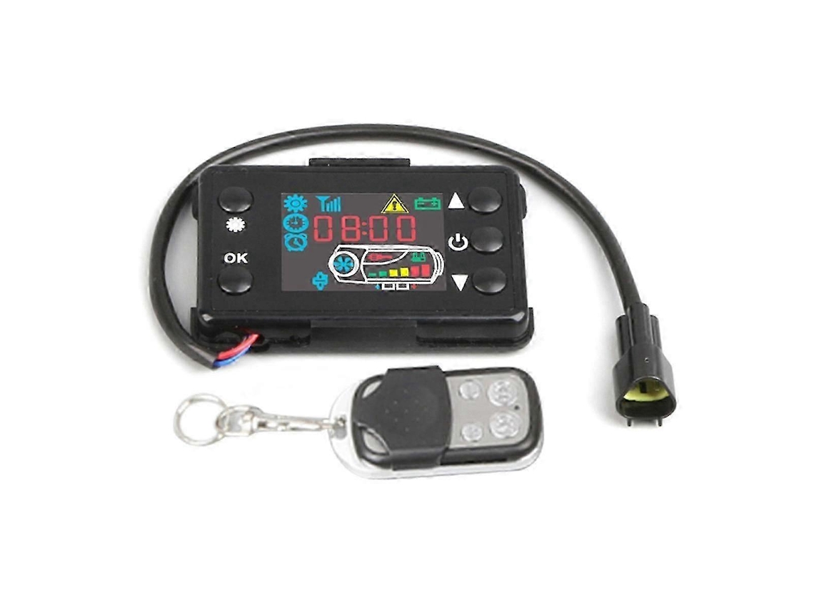Calefactor de aire para aparcamiento de coches de 12 V y 5 kW con pantalla LCD y placa base.