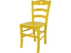 Cadeira T M C S Cuore (Amarelo - 88x43x46 cm - Madeira)