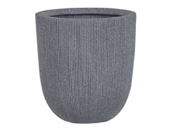 Maceta pequeña BELIANI Chios de Poliresina Gris 31x31x33
