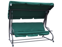 Columpio de jardín con asiento ajustable Textylina 2 x 1 verde B.active