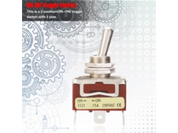 2026horizon-5 Piezas Interruptor De Palanca Spdt On On 12mm 3 Pines 2 Posiciones 15a