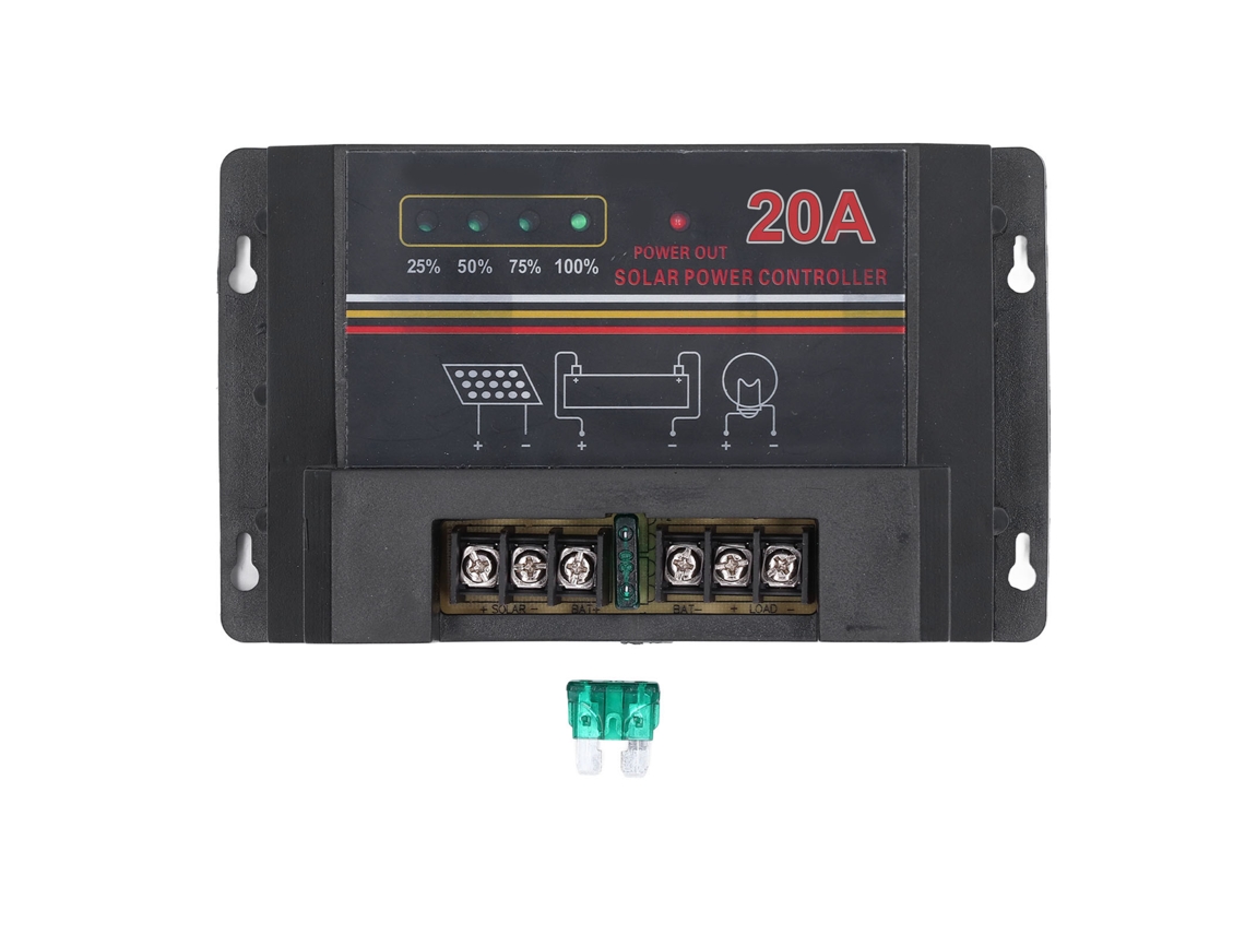 Controlador de carga solar de 12 V y 20 A con CPU de alta velocidad y múltiples protecciones