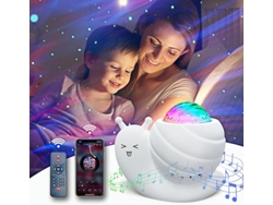 Lámpara proyector Aurora Galaxy, luz nocturna con forma de caracol para habitación infantil con control remoto, color blanco Siurn