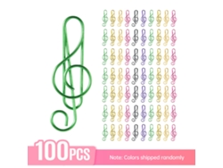100 Grampos de Papel Nota Musical Cute Metal Wire para Escritório e Escola | S/MARCA