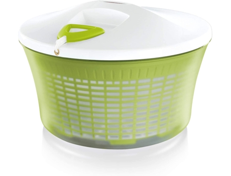 LEIFHEIT 23069 Escurridor De Ensalada Verde Transparente Blanco Con Mango/Enganche