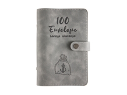 Reto De Ahorro: 100 Sobres, Carpeta De Presupuesto A6 De Piel Sintética, Regalo Para Amigos Y Compañeros De Trabajo.