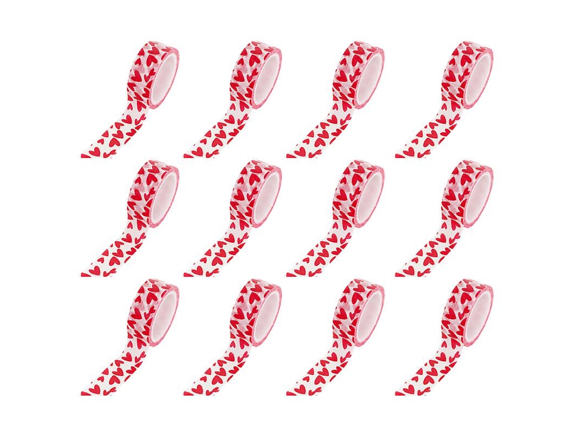 12 Uds cinta de papel cinta de papel creativa del Día de San Valentín para álbumes de fotos álbumes de recortes ALLINLESS
