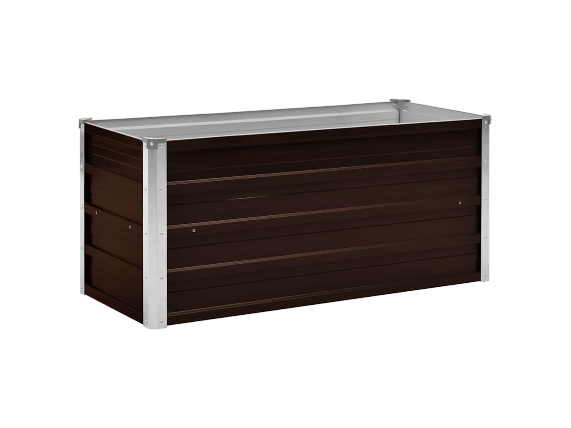 Jardinera VIDAXL Marrón Acero ( 100x40x45cm)
