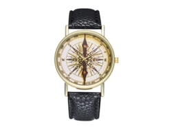 Reloj De Pulsera De Cuarzo Para Mujer, De Cuero, Ideal Para Uso Diario E Informal (negro).