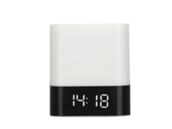 Altavoz de luz nocturna Bluetooth Yunzii con control táctil, reloj despertador LED y altavoz Bluetooth para sala de estar y ocio.