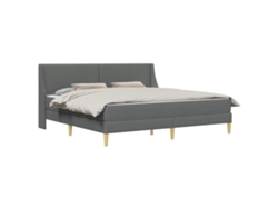 Maison Exclusive - Estructura De Cama Con Colchón Gris Oscuro 180 X 200 Cm Tela