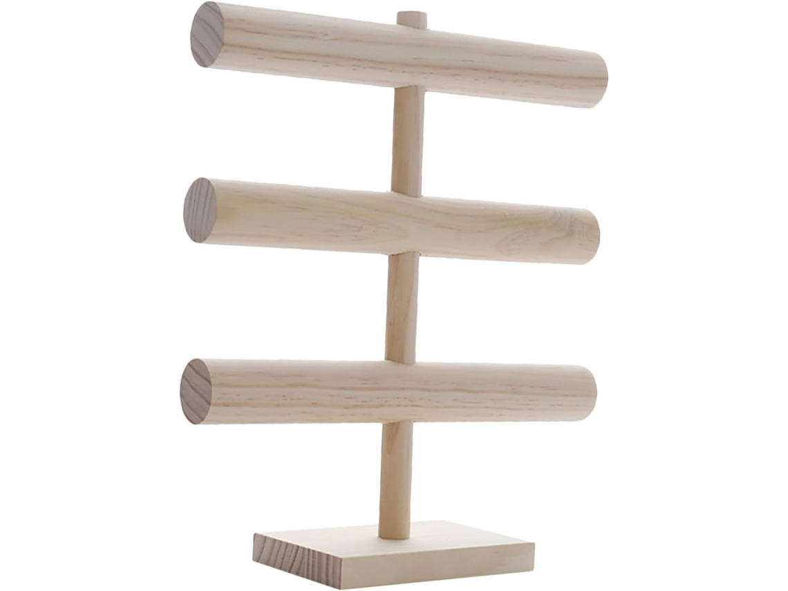 Soporte De Exhibición De Joyería De Madera Maciza Con Niveles, Soporte Estable Y Antideslizante Para Pulseras Y Relojes.