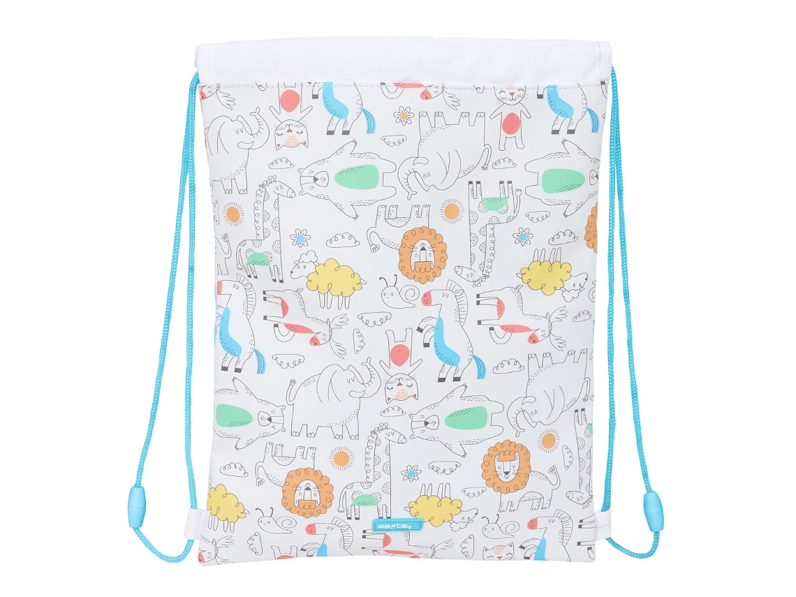 Mochila con cordón Safta Zoo Beige (26 x 34 x 1 cm)