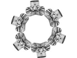 Juego De 6 Conectores De Acero Inoxidable Para Tuberías, Ideales Para Estantes.