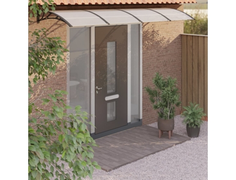 MAISON EXCLUSIVE Marquesina de puerta policarbonato negro 400x100 cm