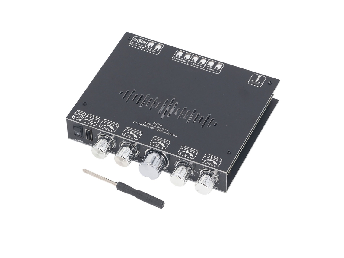 Placa Amplificadora De Potencia Bluetooth 2.1 Canales Tpa7498e 160wx2+220w 12-38v Con Control Por Aplicación