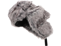Gorro De Invierno Unisex De Piel Sintética Gris, Cálido Y Resistente Al Viento Con Orejeras Aislantes Y