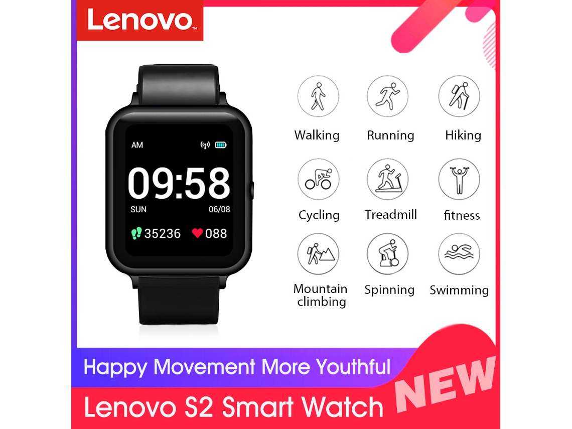 Reloj Inteligente Lenovo S2 Global De 1,4", Monitor De Actividad Física, Monitor De Frecuencia Cardíaca, Notificaciones, 3 Atm.